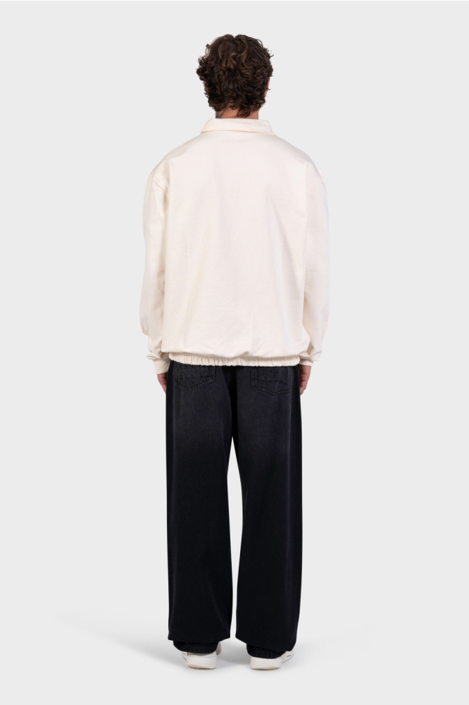 Pure Path ecru heren sweater | Model