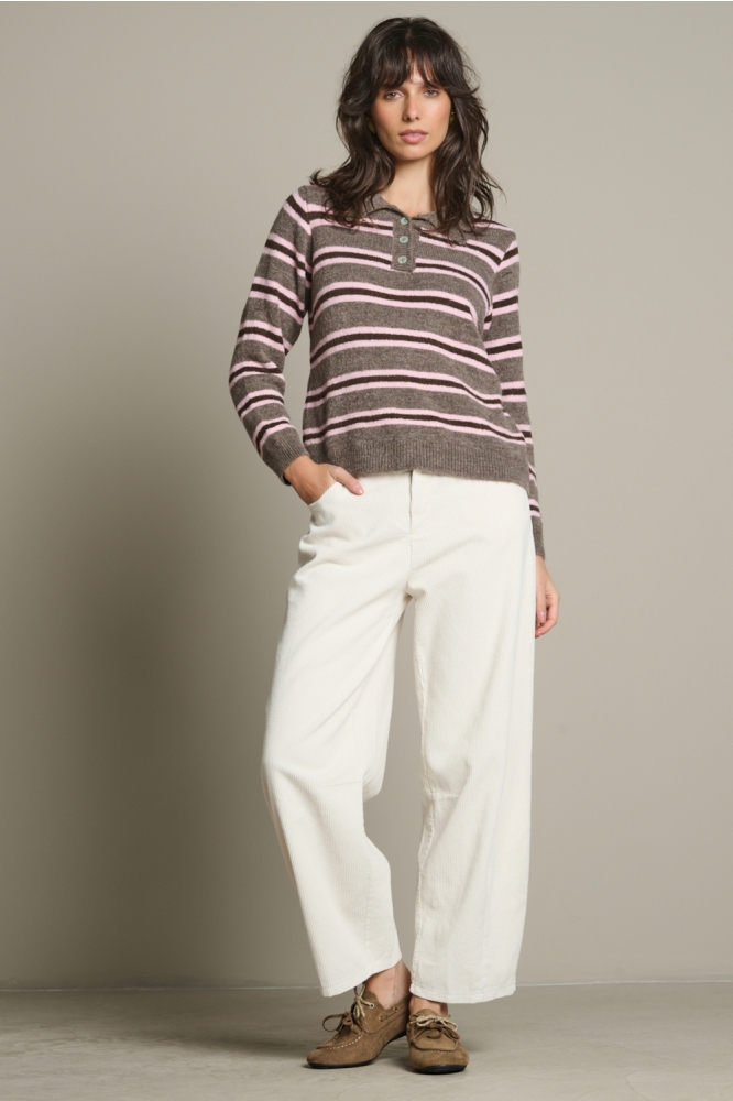 LolaLiza taupe dames trui | Model