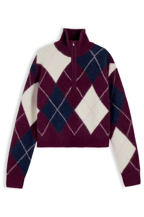 Tommy Jeans bordeaux dames trui | Vooraanzicht