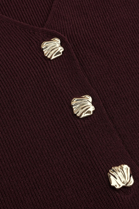 Ydence paarse dames t-shirt | Close up