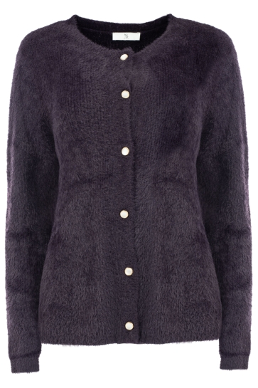 NED Vest DELTA LS RMJ FURRY KNIT 26W1 U172 12 Baritone Blue