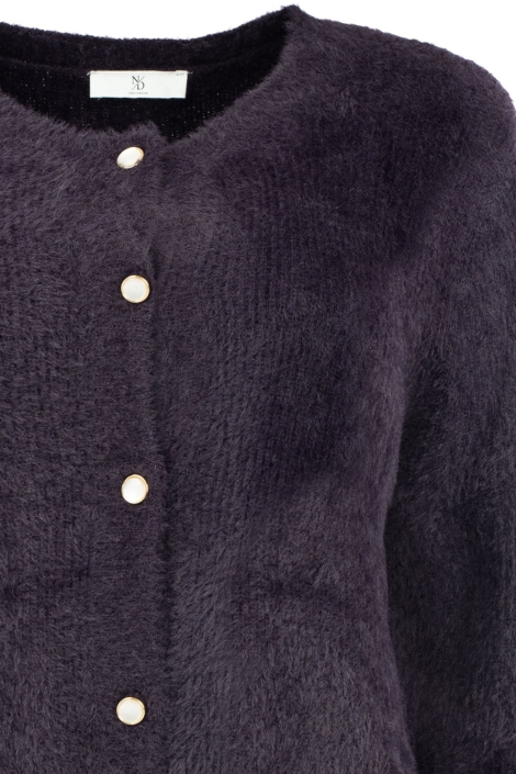 NED blauwe dames vest | Close up