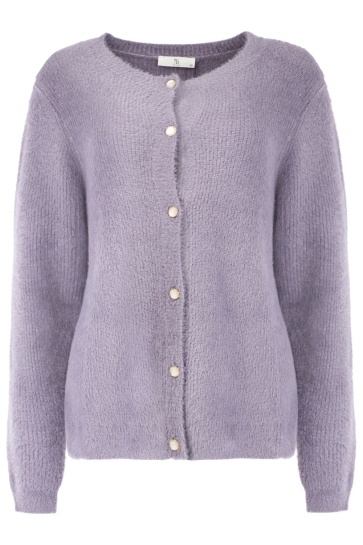 NED Vest DELTA LS RMJ FURRY KNIT 26W1 U172 12 Loom Lilac