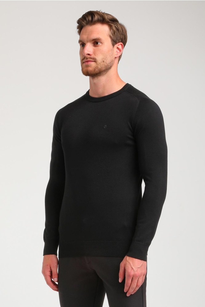 Gabbiano zwarte heren trui | Model vooraanzicht
