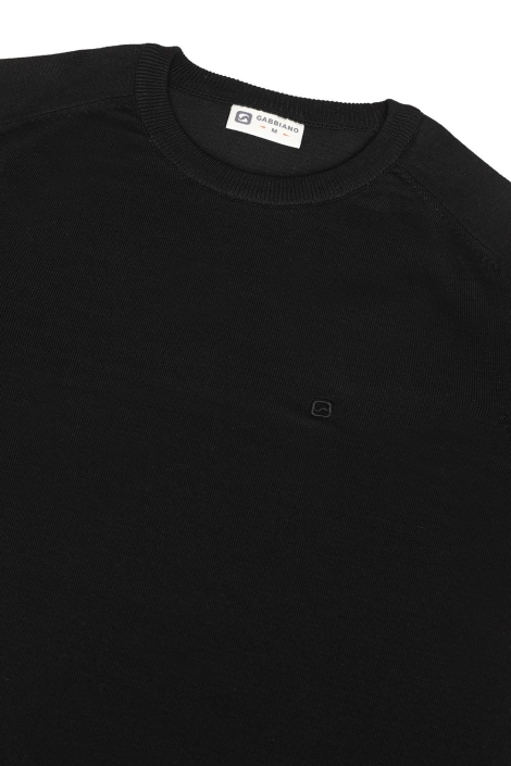 Gabbiano zwarte heren trui | Close up