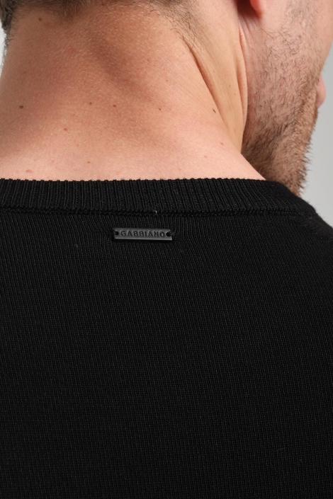 Gabbiano zwarte heren trui | Close up
