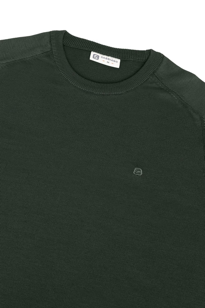 Gabbiano groene heren trui | Close up