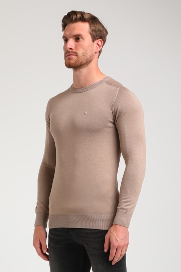 Gabbiano FIJNGEBREIDE TRUI 614570 4445 taupe