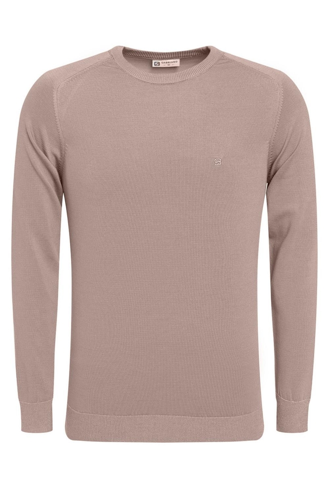Gabbiano taupe heren trui | Vooraanzicht