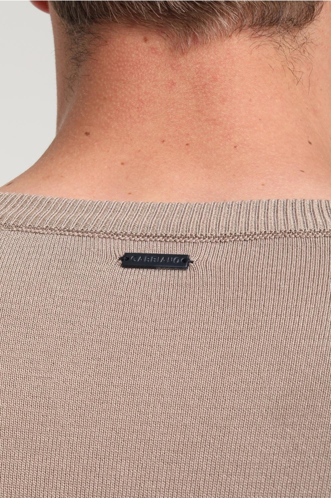Gabbiano taupe heren trui | Close up