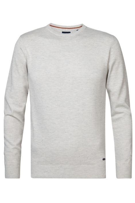 Petrol Industries beige heren trui | Model vooraanzicht