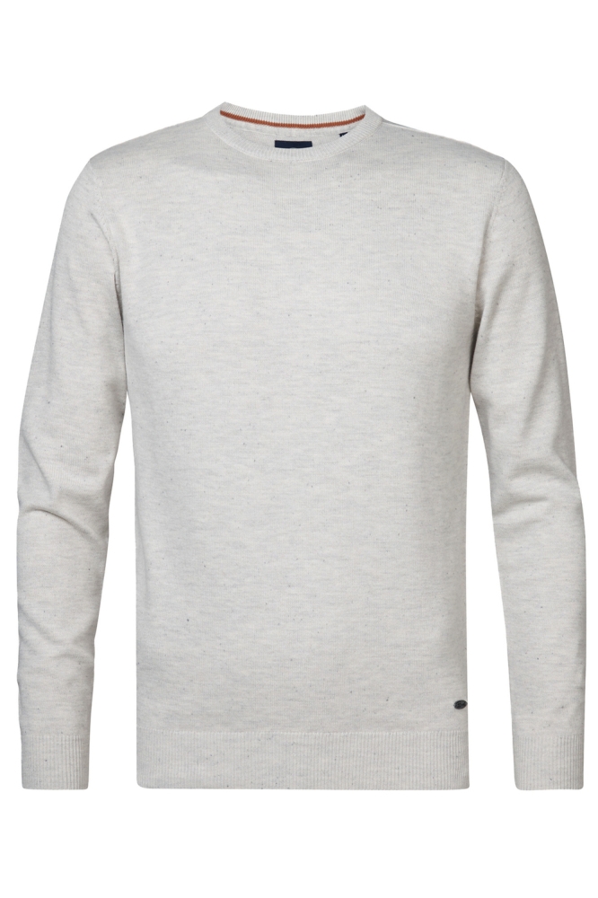 Petrol Industries beige heren trui | Model vooraanzicht