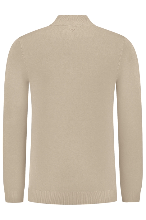 Pure Path taupe heren trui | Achteraanzicht
