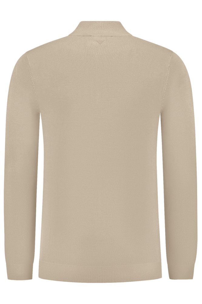 Pure Path taupe heren trui | Achteraanzicht