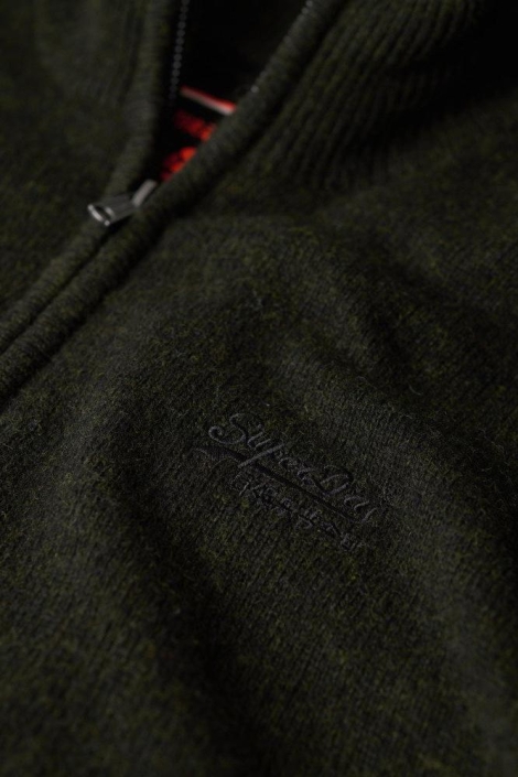 Superdry groene heren trui | Close up