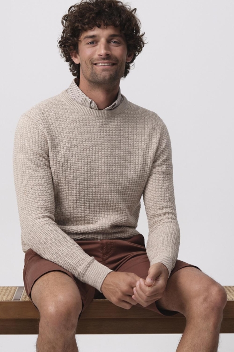 Campbell beige heren trui | Sfeerbeeld, In situatie