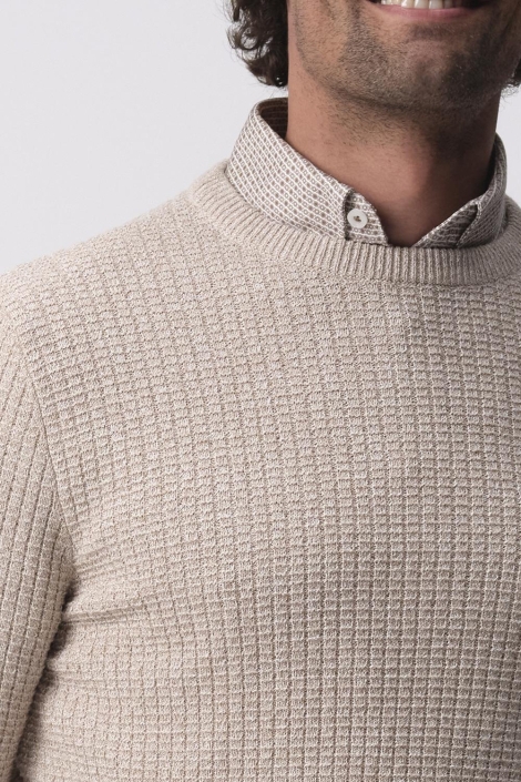 Campbell beige heren trui | Unique Selling Point