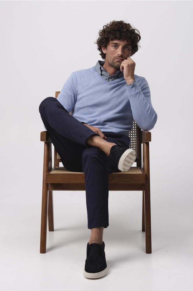 Campbell blauwe heren trui | Sfeerbeeld, In situatie