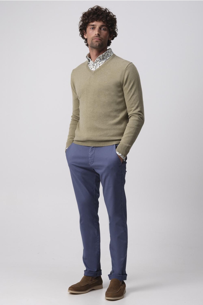 Campbell groene heren trui | Model