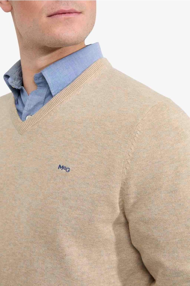 McGregor beige heren trui | Close up
