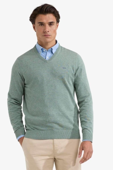 McGregor V NECK SWEATER MM251 1201 01 5110 ICE GREEN