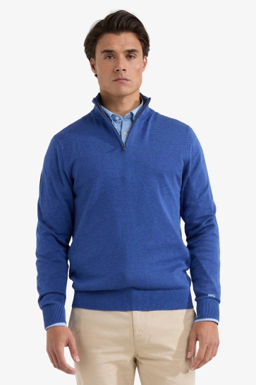McGregor Trui ZIP MOCK SWEATER MM251 1204 01 2201 ROYAL BLUE