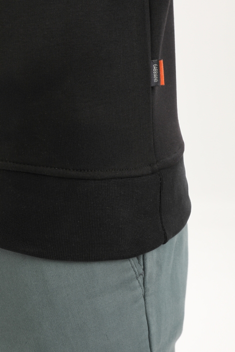 Gabbiano zwarte heren sweater | Close up