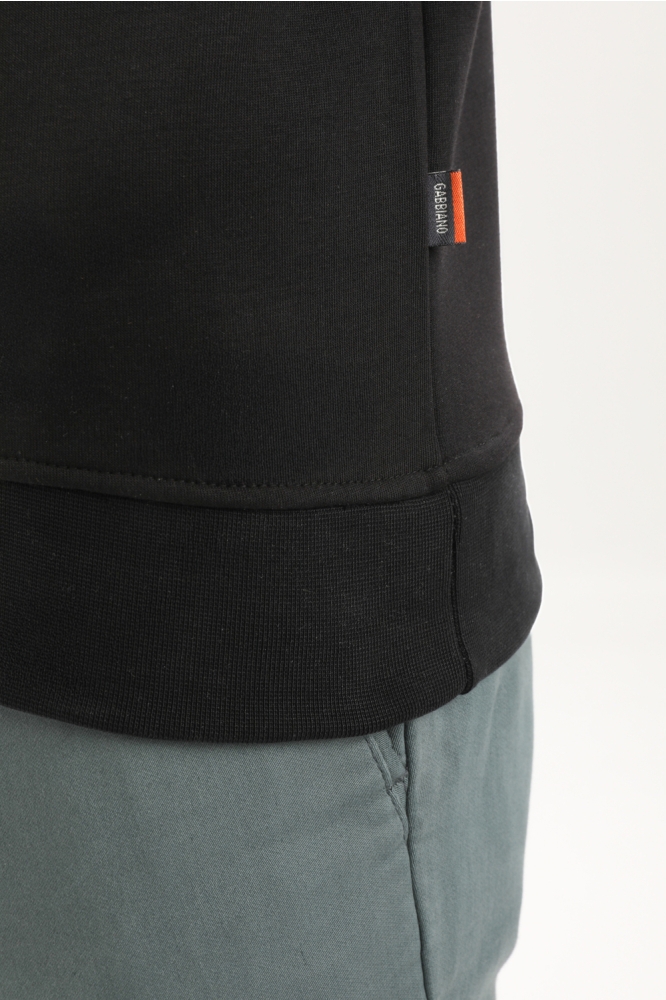 Gabbiano zwarte heren sweater | Close up