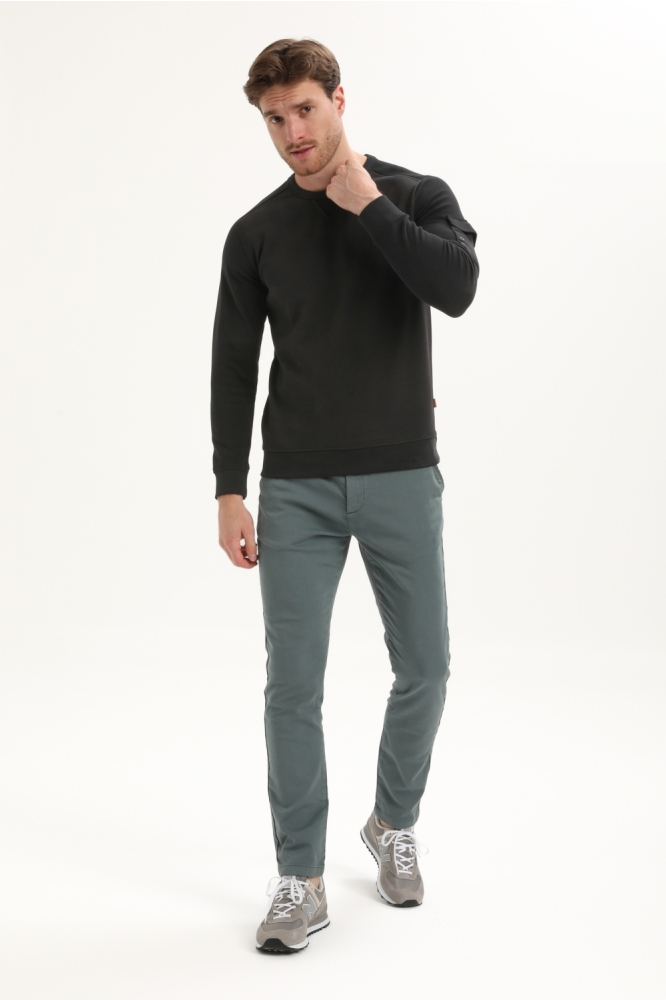 Gabbiano zwarte heren sweater | Model