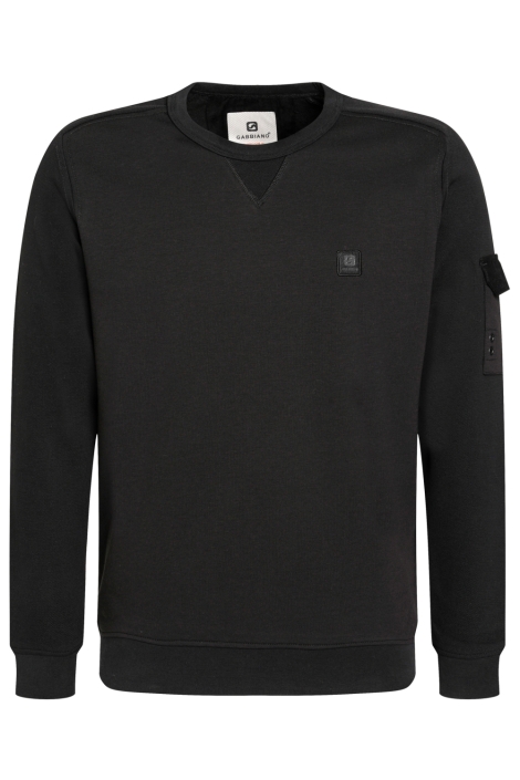 Gabbiano zwarte heren sweater | Vooraanzicht