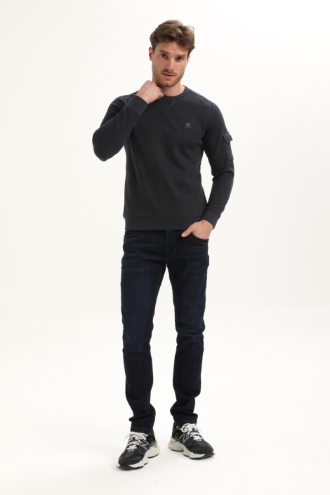 Gabbiano blauwe heren sweater | Model