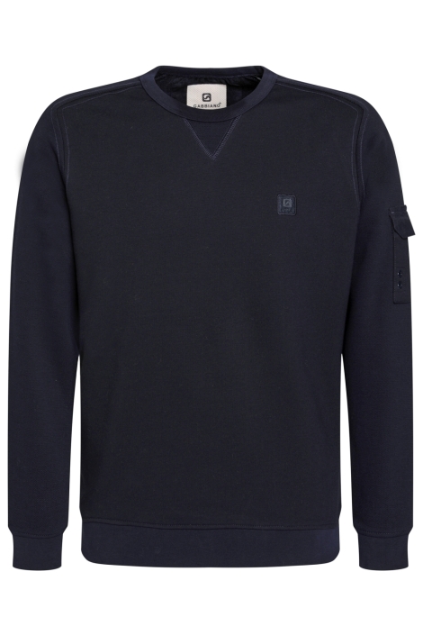 Gabbiano blauwe heren sweater | Vooraanzicht