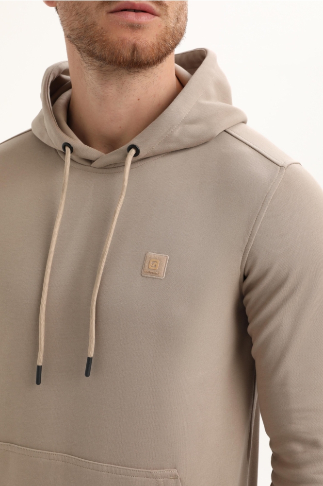 Gabbiano taupe heren sweater | Kleurstaal