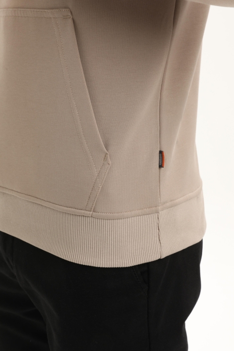 Gabbiano taupe heren sweater | Close up