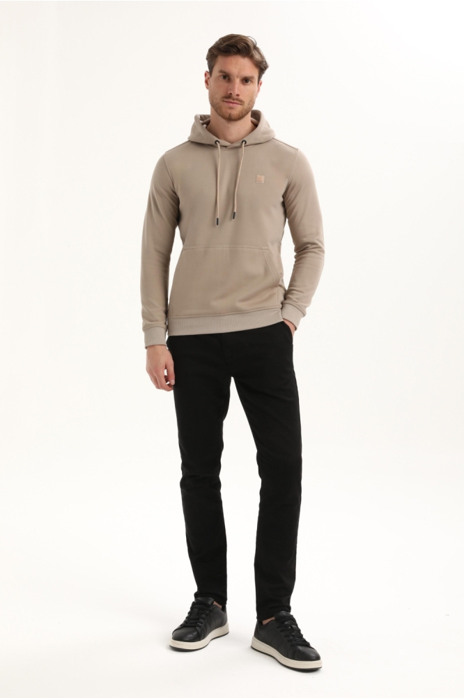 Gabbiano taupe heren sweater | Model