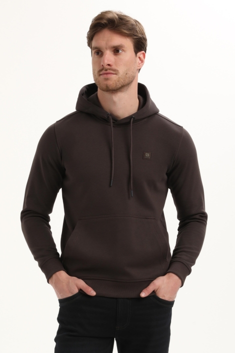 Gabbiano bruine heren sweater | Model vooraanzicht