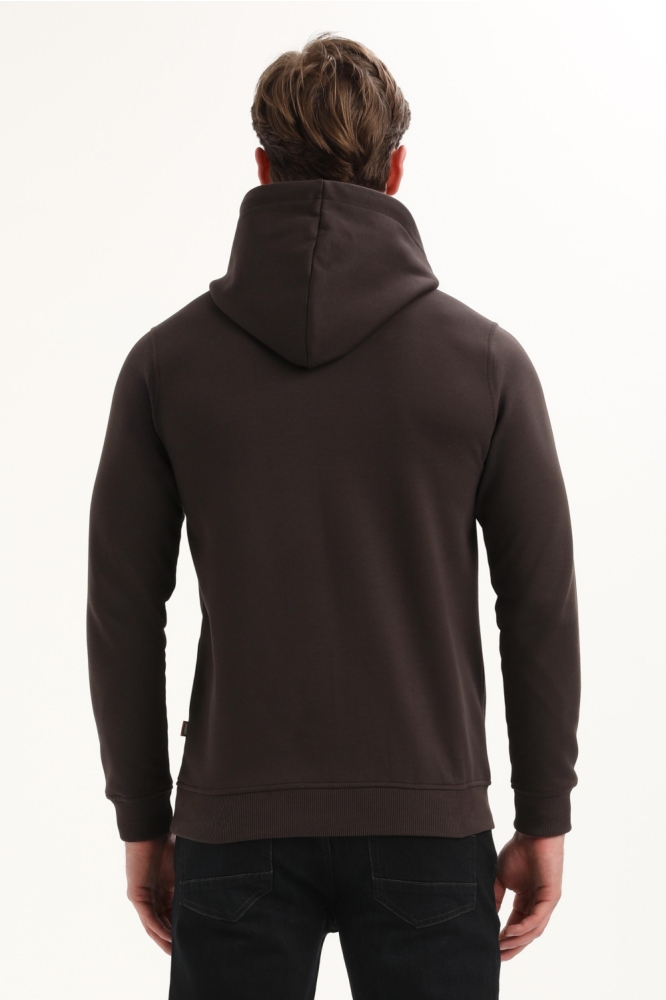 Gabbiano bruine heren sweater | Model achteraanzicht