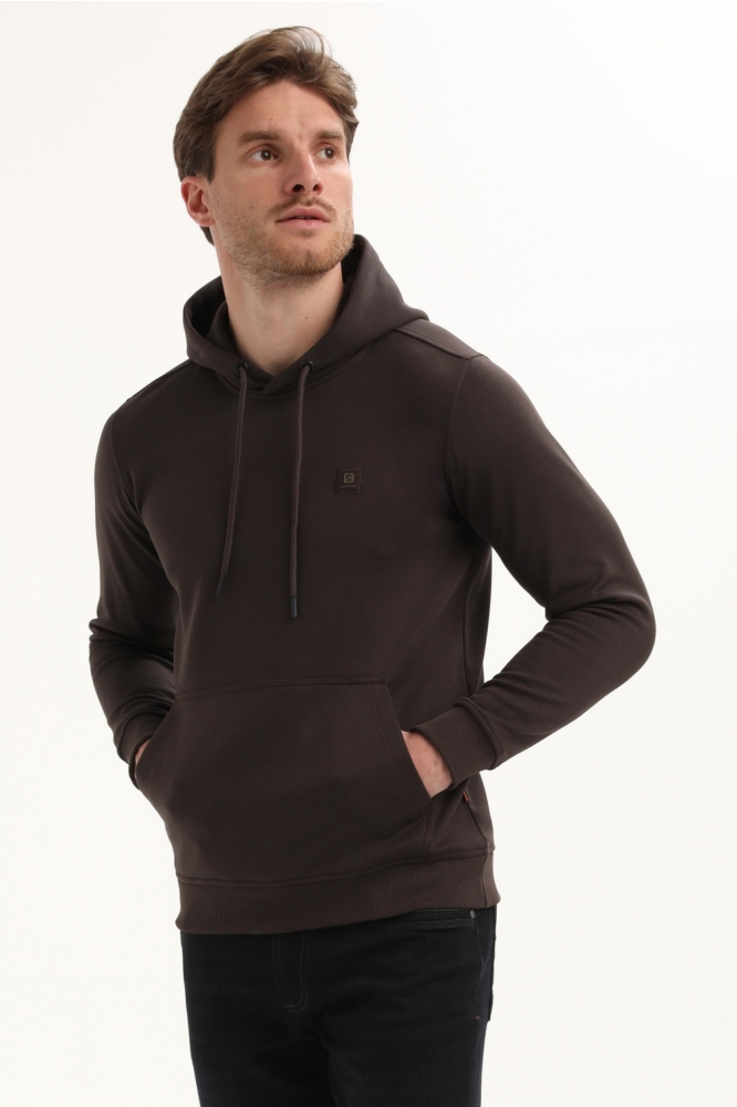 Gabbiano bruine heren sweater | Model zijaanzicht