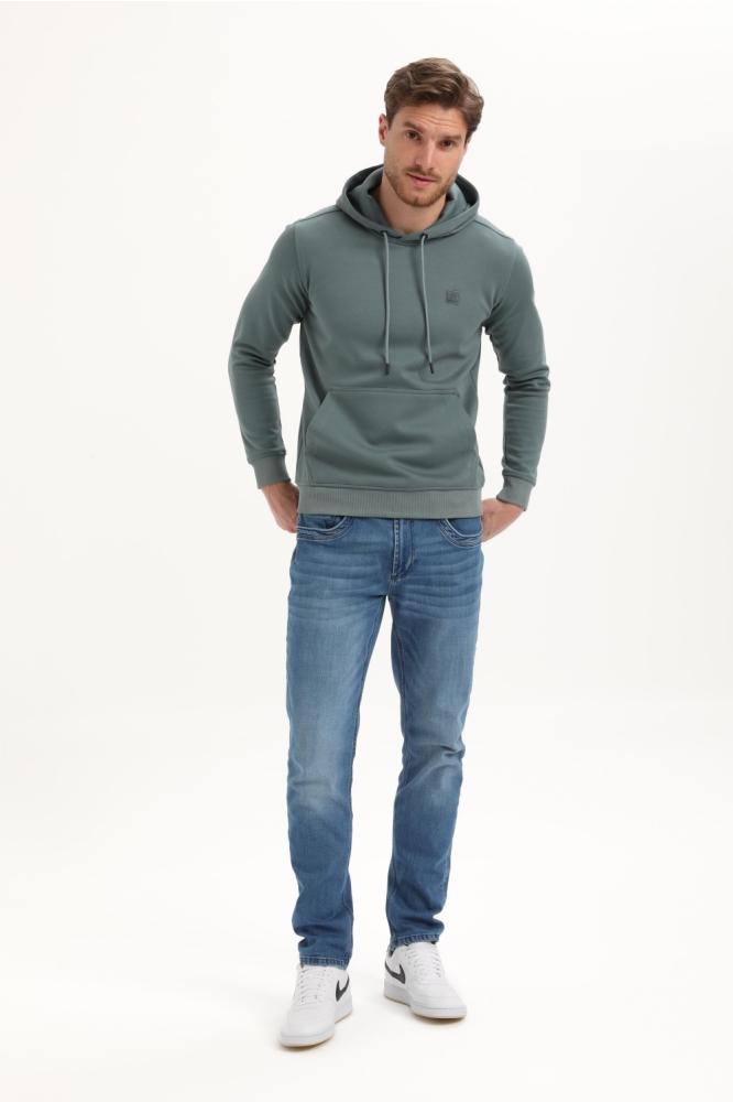 Gabbiano blauwe heren sweater | Model