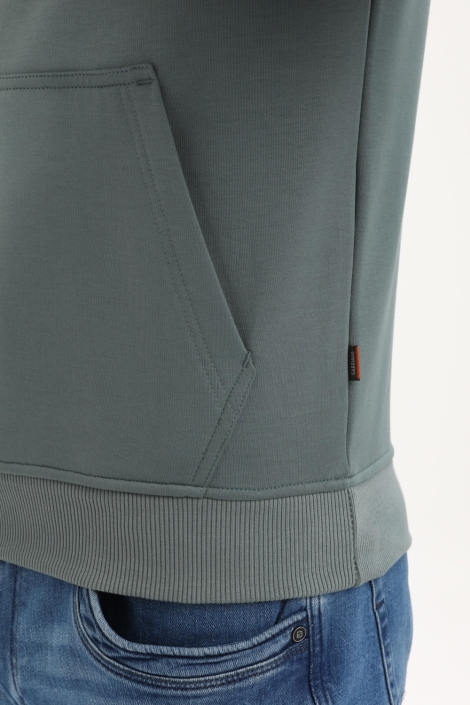 Gabbiano blauwe heren sweater | Close up