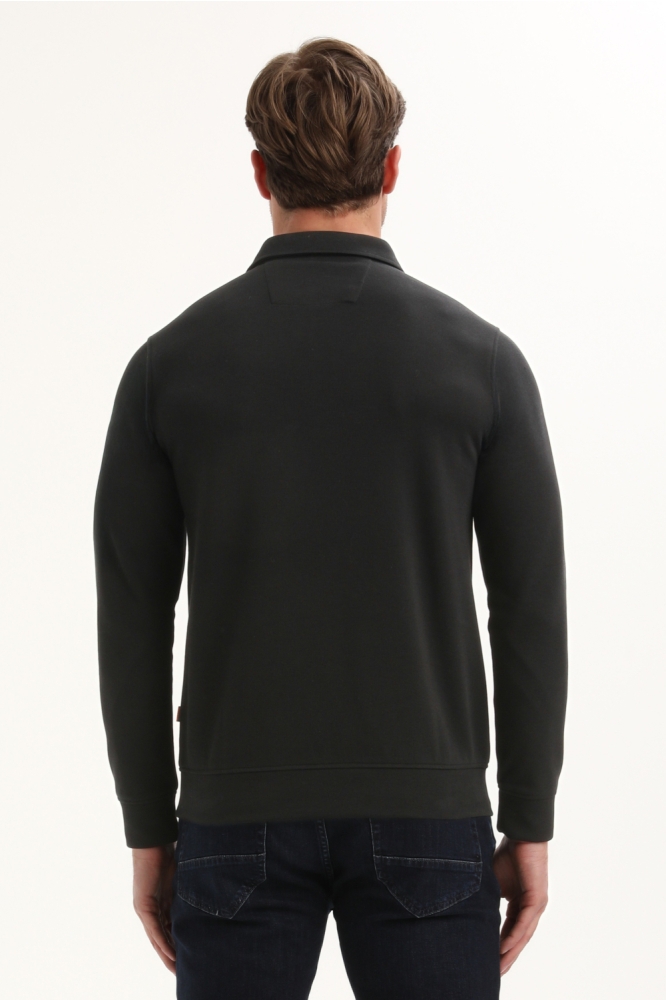 Gabbiano zwarte heren polo | Model achteraanzicht