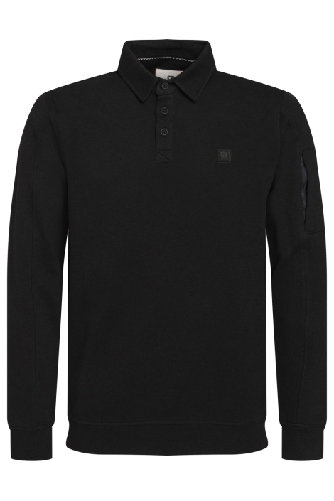 Gabbiano zwarte heren polo | Vooraanzicht