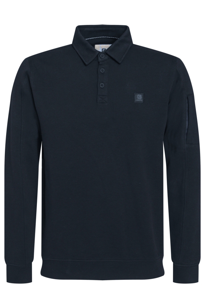 Gabbiano blauwe heren polo | Vooraanzicht