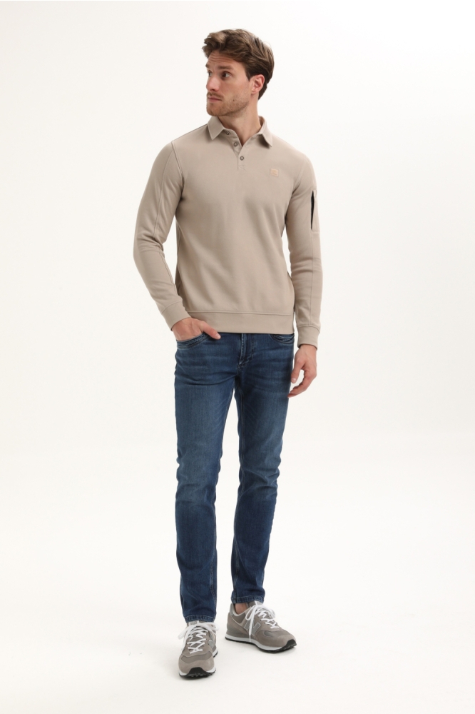 Gabbiano taupe heren polo | Model
