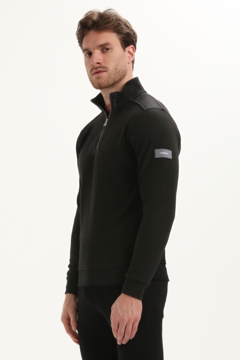 Gabbiano zwarte heren trui | Model zijaanzicht