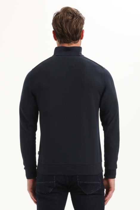 Gabbiano blauwe heren trui | Model achteraanzicht