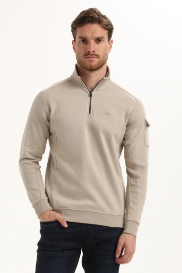 Gabbiano Trui SWEATER MET STRUCTUUR 775776 Taupe