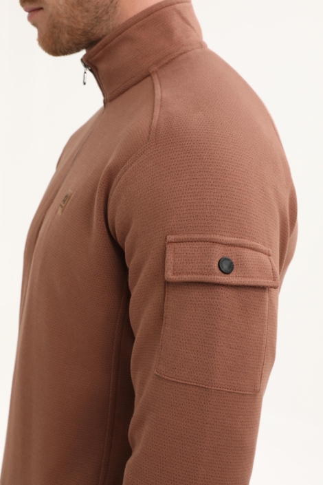 Gabbiano oranje heren sweater | Close up