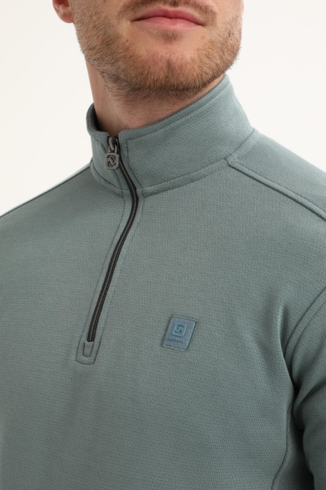 Gabbiano blauwe heren sweater | Kleurstaal