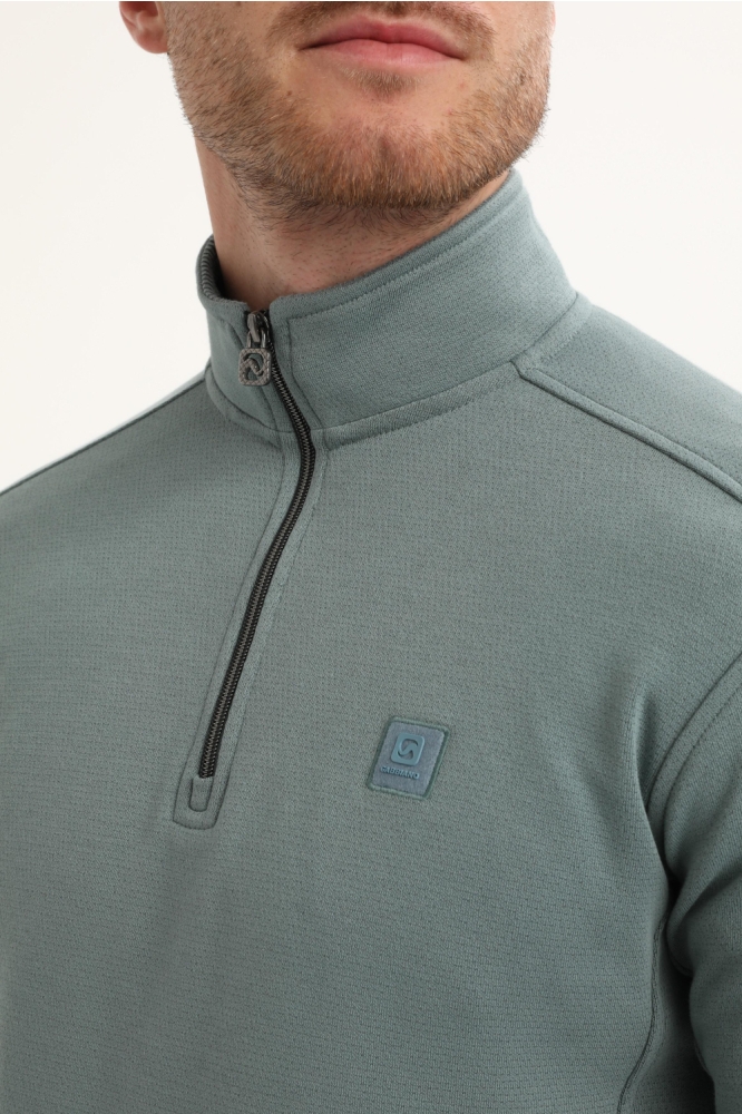 Gabbiano blauwe heren sweater | Kleurstaal